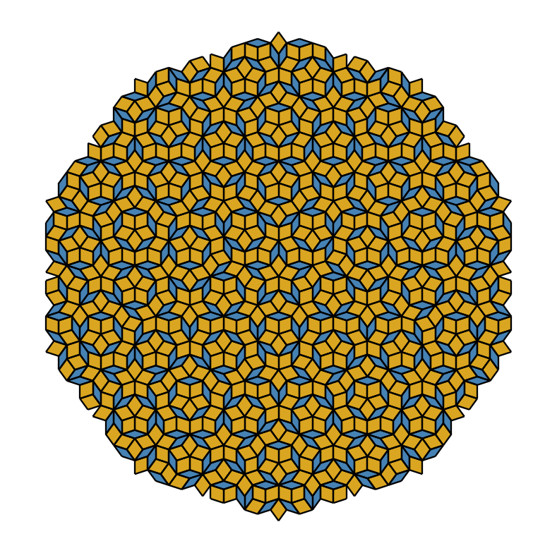 A Penrose tiling of thick and thin rhombs