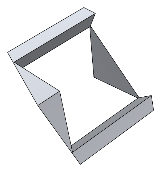 A unit cube with a tunnel along (2, 1, 2) for a cube of side 1.04