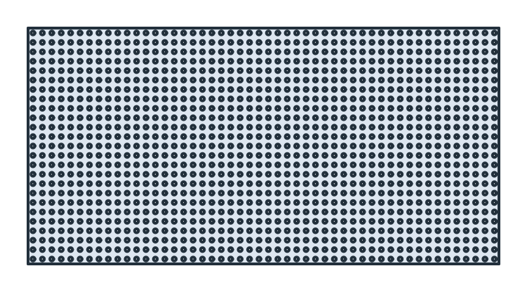 1250 holes of 8 on a 20 grid