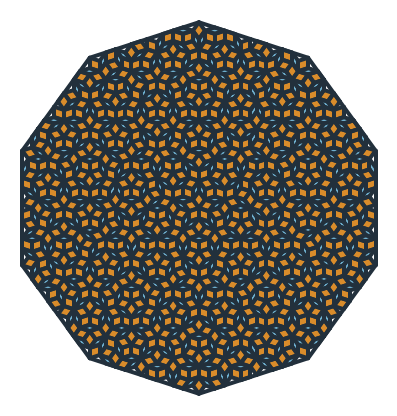 Thick rhombs orange, thin ones blue